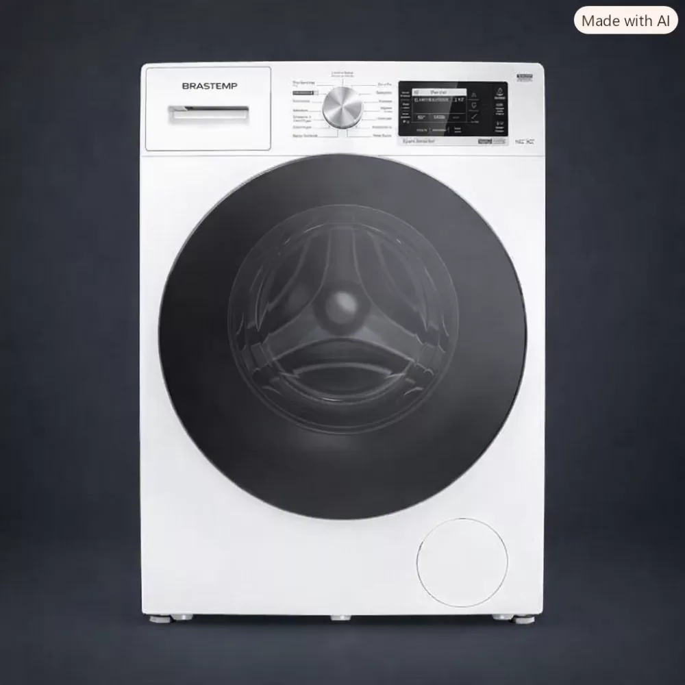 Lava e Seca Brastemp 10kg/6kg branca com Smart Sensor e Triplo Vapor BNC10AB